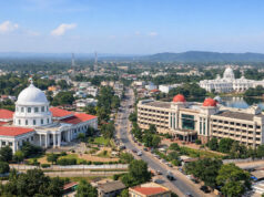 Capital of Tripura state | What Is the Capital of Tripura? Agartala city skyline showing government buildings in the capital of Tripura