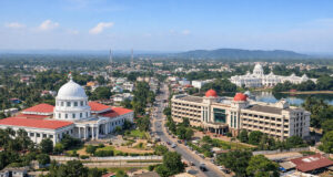 Capital of Tripura state | What Is the Capital of Tripura? Agartala city skyline showing government buildings in the capital of Tripura