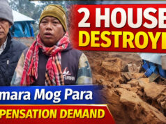 Landslide in Ailmara Mog Para — Two Houses Damaged Landslide in Ailmara Mog Para