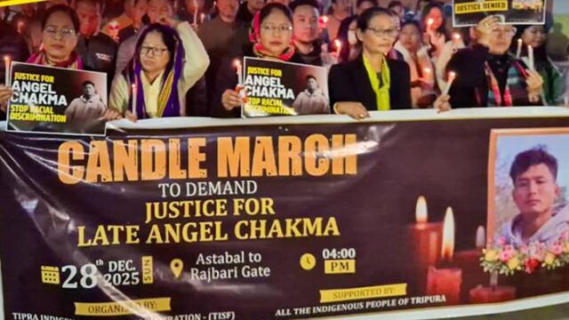 Protests in Tripura after student’s death Protests in Tripura after student’s death