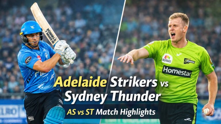 Adelaide Strikers vs Sydney Thunder: Strikers Win by 6 Runs