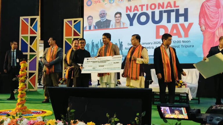 North Tripura Sports Achievers Honoured at National Youth Day