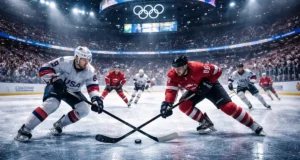 2026 Winter Olympics Ice Hockey: Arena, Groups, Schedule, Tickets & India’s Hopes 2026 Winter Olympics Ice Hockey arena in Milan with Olympic crowd atmosphere