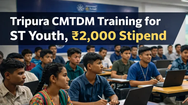 CMTDM training Tripura for ST Youth, ₹2,000 Stipend