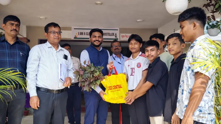Heartwarming Gesture: South Tripura DM Receives Fresh Vegetables from Students During School Visit