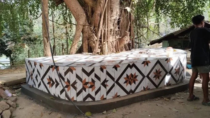 nfrastructure Development Update: Circular Sitting Platform Completed at Chapling Chara Karbook RD Block Infrastructure