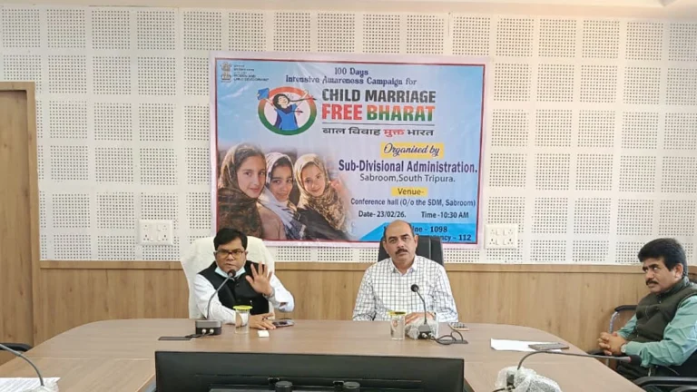 Sabroom Child Marriage Campaign: 100-Day Drive Launched