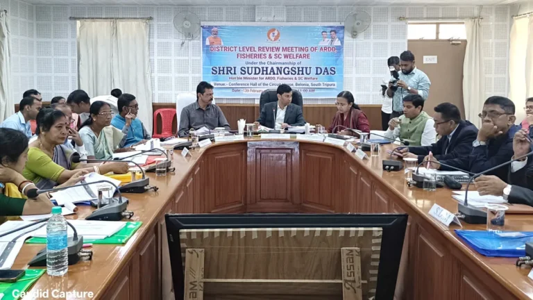 Sudhangshu Das Belonia Meeting: Review of ARDD, Fisheries & SC Welfare Schemes