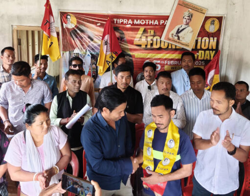 Dhananjay Tripura Joins Tipra Motha in Raima Valley Dhananjay Tripura joins Tipra Motha