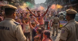 Holi Celebrations in Tripura: 3 Road Accidents, 445 Detentions, ₹5.82 Lakh Fines Holi Celebrations in Tripura 3 Road Accidents, 445 Detentions, ₹5.82 Lakh Fines