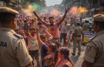 Holi Celebrations in Tripura: 3 Road Accidents, 445 Detentions, ₹5.82 Lakh Fines Holi Celebrations in Tripura 3 Road Accidents, 445 Detentions, ₹5.82 Lakh Fines