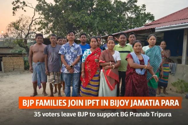 BJP Families Join IPFT in Bijoy Jamatia Para | 35 Voters Shift Support IPFT join Bijoy Jamatia Para