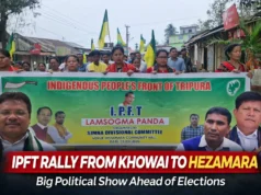 IPFT Rally from Khowai to Hezamara | Big Political Show Ahead of Elections in Tripura IPFT rally Khowai Hezamara