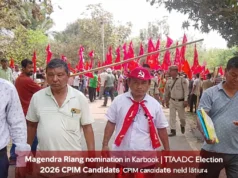 Magendra Riang Files Nomination in Karbook | TTAADC Election 2026 CPIM Candidate Magendra Reang nomination