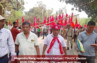 Magendra Riang Files Nomination in Karbook | TTAADC Election 2026 CPIM Candidate Magendra Reang nomination