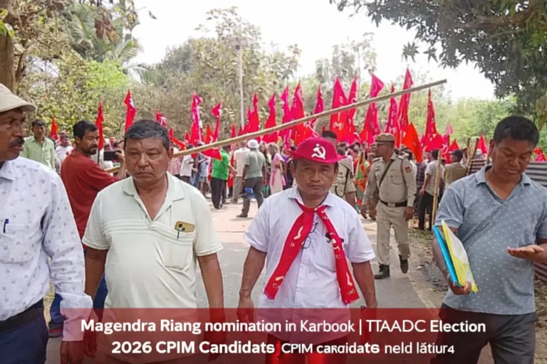 Magendra Riang Files Nomination in Karbook | TTAADC Election 2026 CPIM Candidate