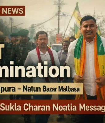 Pranab Tripura Files Nomination in Natun Bazar Malbasa Pranab Tripura nomination