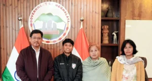 Sanfida Nongrum Meghalaya football Makes History, Meets CM Conrad Sangma Sanfida Nongrum Meghalaya football