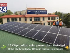 15 kWp Solar Power Plant Installed at DM & Collector Office Khowai | Green Energy Initiative Solar Power Plant at DM Office Khowai