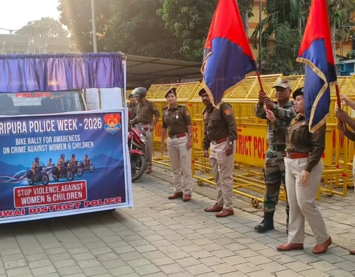 Tripura Police Week 2026: Khowai Bike Rally Promotes Women and Child Safety Tripura Police Week 2026 Bike Rally in Khowai Promotes Safety for Women and Children