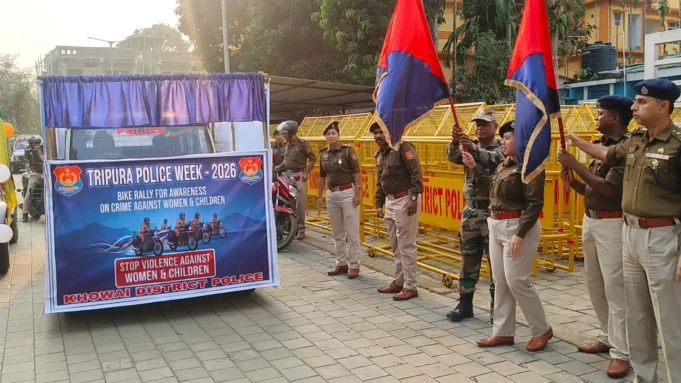 Tripura Police Week 2026: Khowai Bike Rally Promotes Women and Child Safety Tripura Police Week 2026 Bike Rally in Khowai Promotes Safety for Women and Children