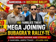 TIPRA Motha Rally in Damchera: 279 Voters Join TIPRA Motha rally Damchera