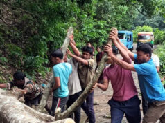 Kalshi Bazar Road Connectivity Restored Near Patichara Mandir Kalshi Bazar road connectivity