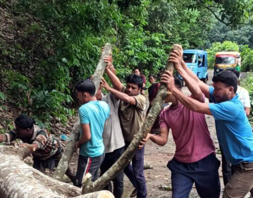 Kalshi Bazar Road Connectivity Restored Near Patichara Mandir Kalshi Bazar road connectivity