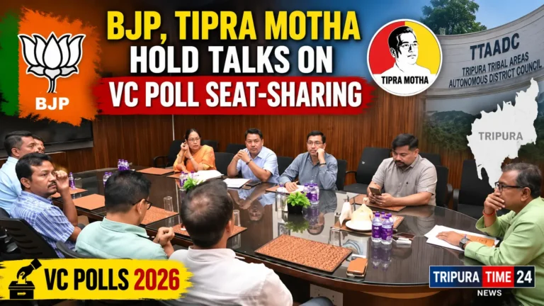 BJP, Tipra Motha Hold VC Poll Seat-Sharing Talks