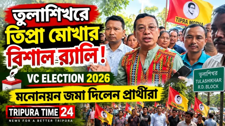 Tipra Motha Candidates File Nominations in Tulashikhar | VC Election 2026