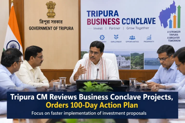 Tripura CM Reviews Business Conclave Projects, Orders 100-Day Plan